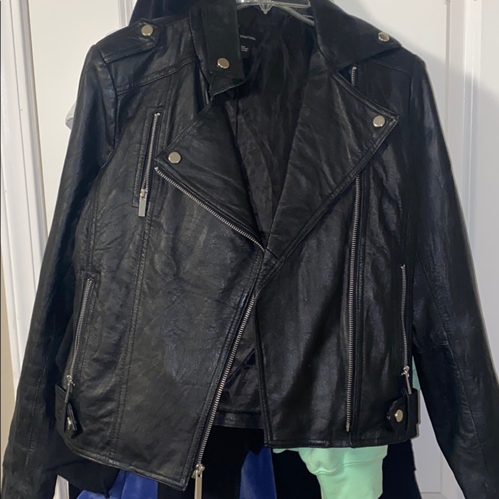 Never worn fake leather jacket